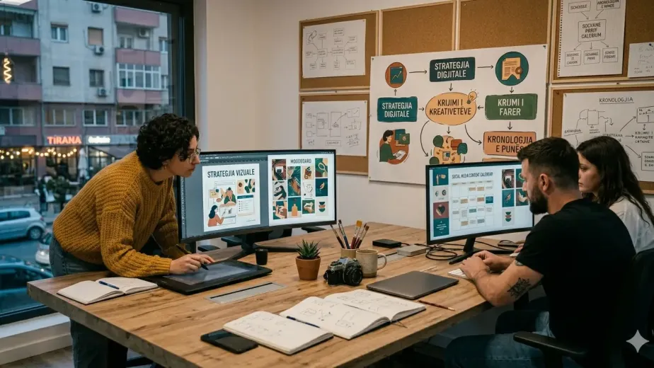 Graphic Designer: Strategjia Vizuale dhe Identiteti i Brandit